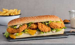 Crispy Chicken Strips Hot Sandwich